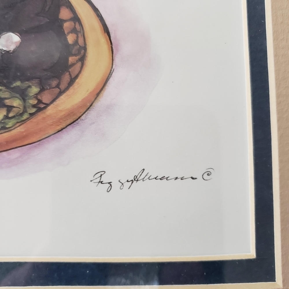 PEGGY Abrams Vintage Hat Prints Matted and Framed - Picture 4 of 7
